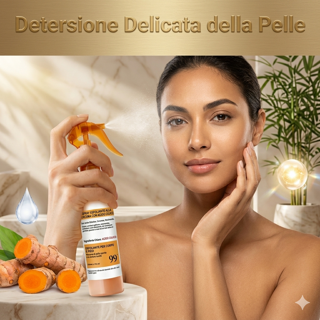 Spray peeling corpo con Acido Kojico e Curcuma